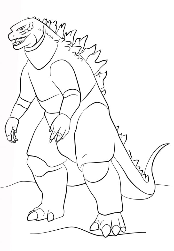 Supporto Godzilla da colorare