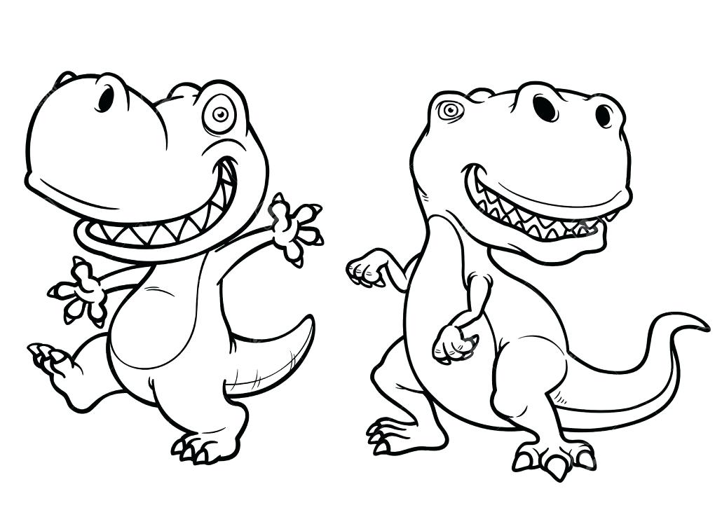 T-Rex Bambino da colorare