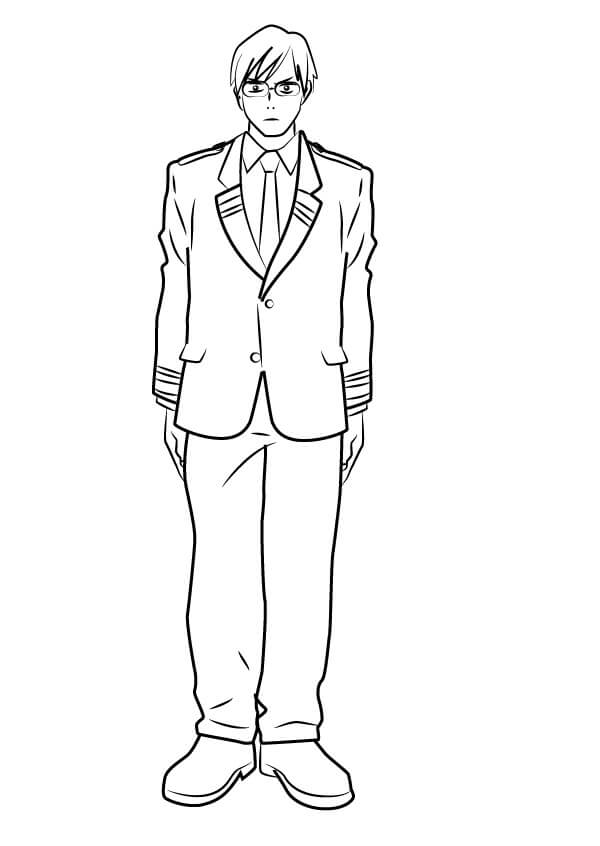Tenya Iida da My Hero Academia da colorare
