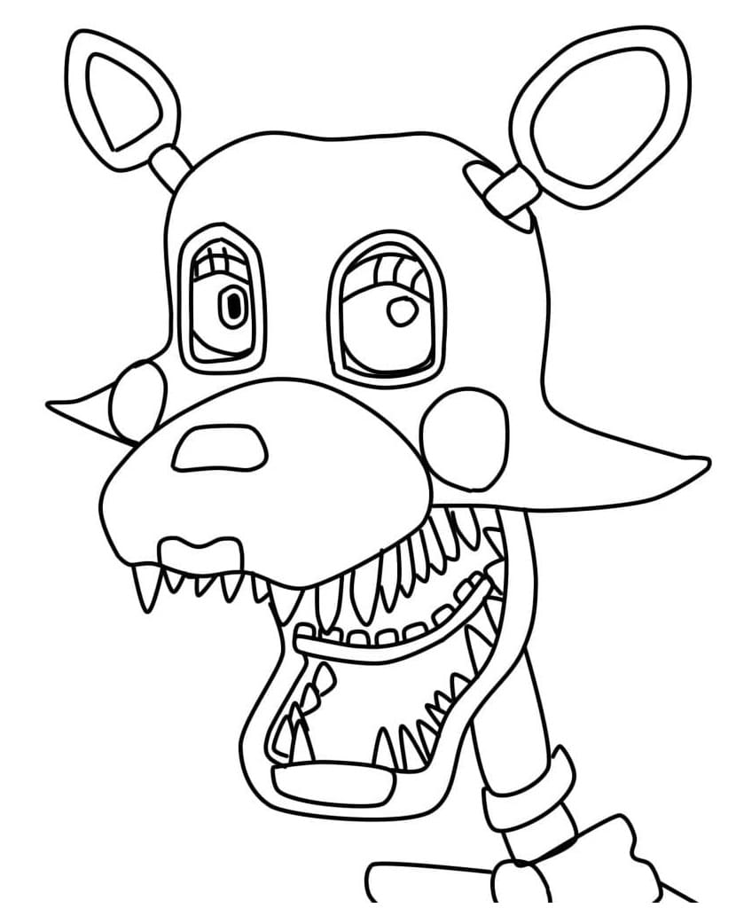 Testa di mangano FNAF da colorare