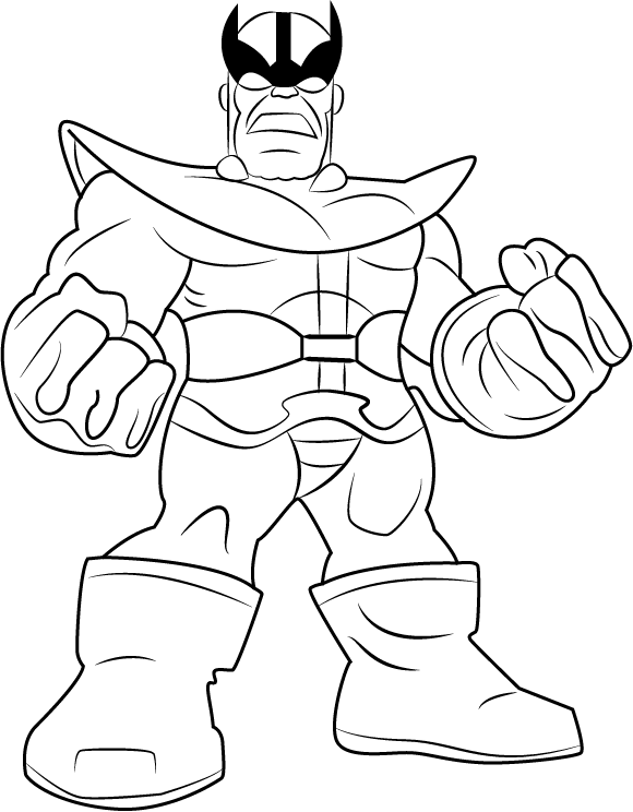 Thanos arrabbiato da colorare
