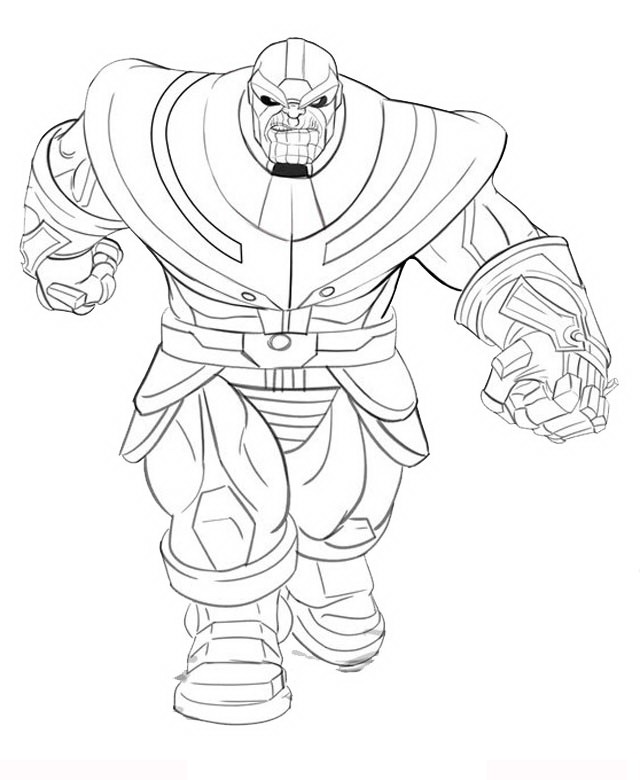 Thanos che corre da colorare