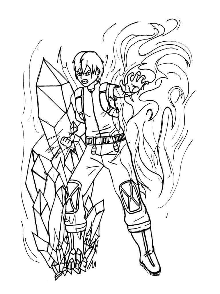 Todoroki Energia da colorare