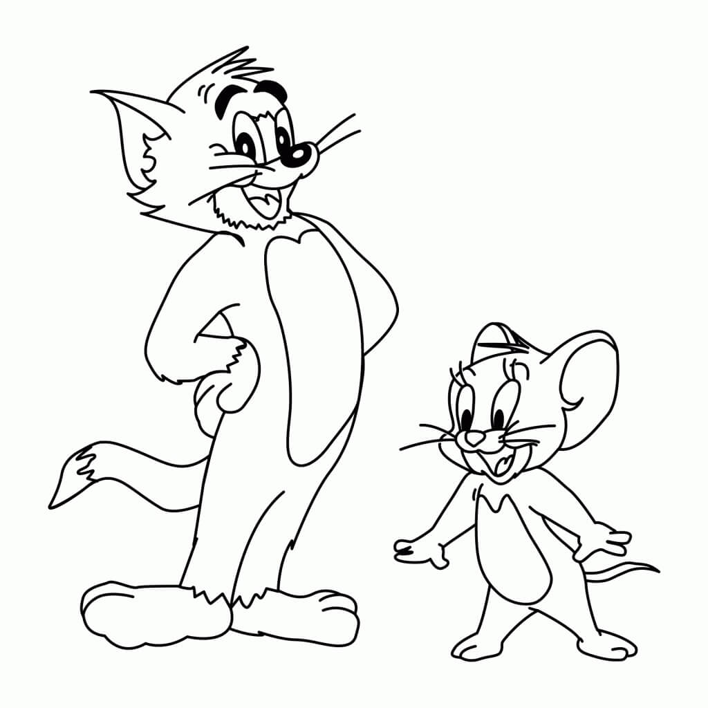 Tom e Jerry di Base da colorare