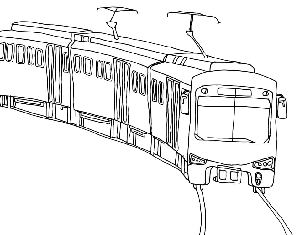 Treno della Città da colorare