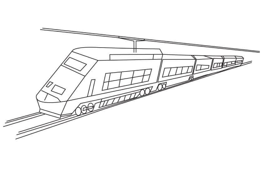 Treno Passeggeri Gratuito da colorare