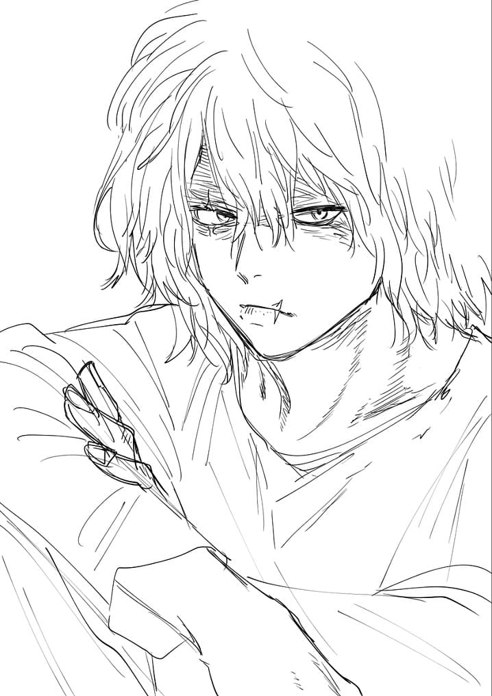 Triste Shigaraki Tomura da colorare