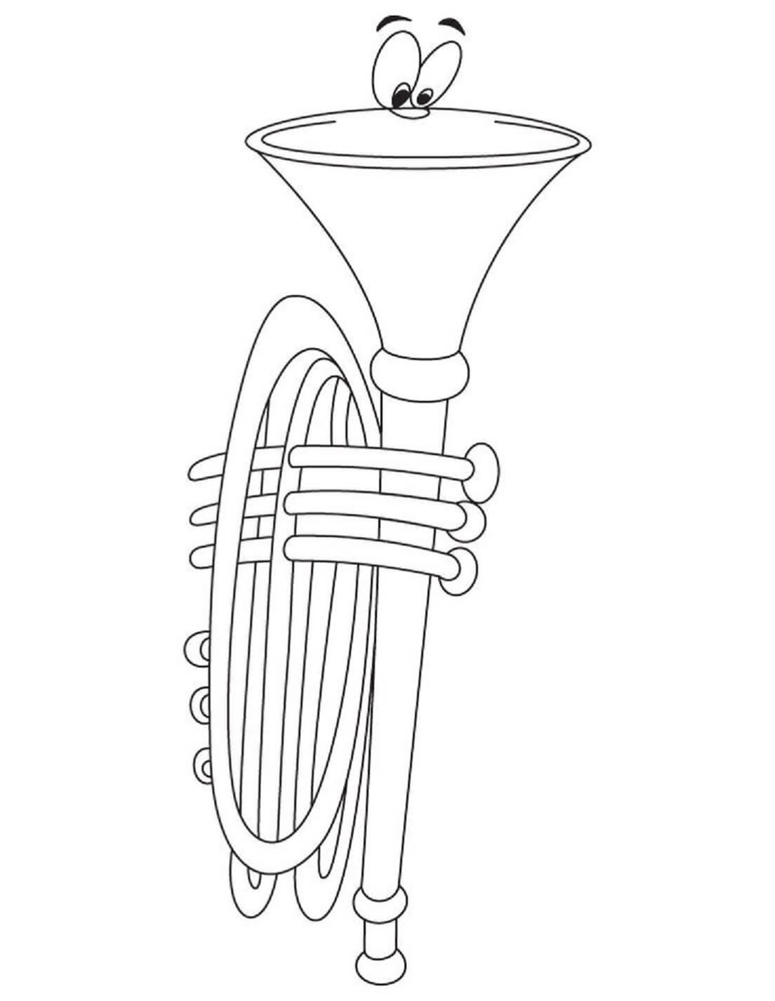 Tromba dei Cartoni Animati da colorare