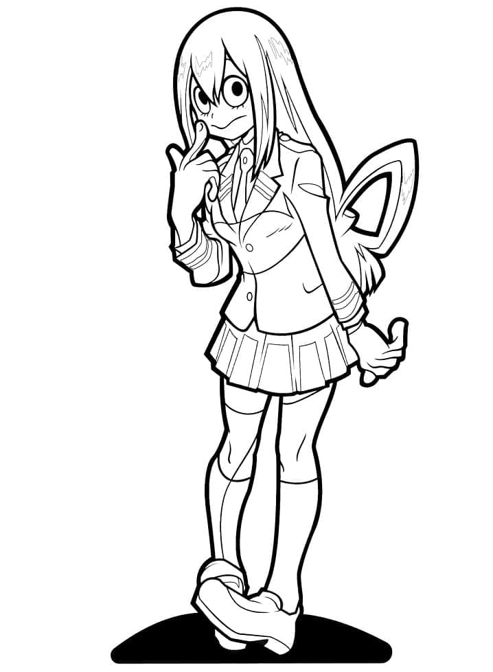 Tsuyu Asui My Hero Academia da colorare