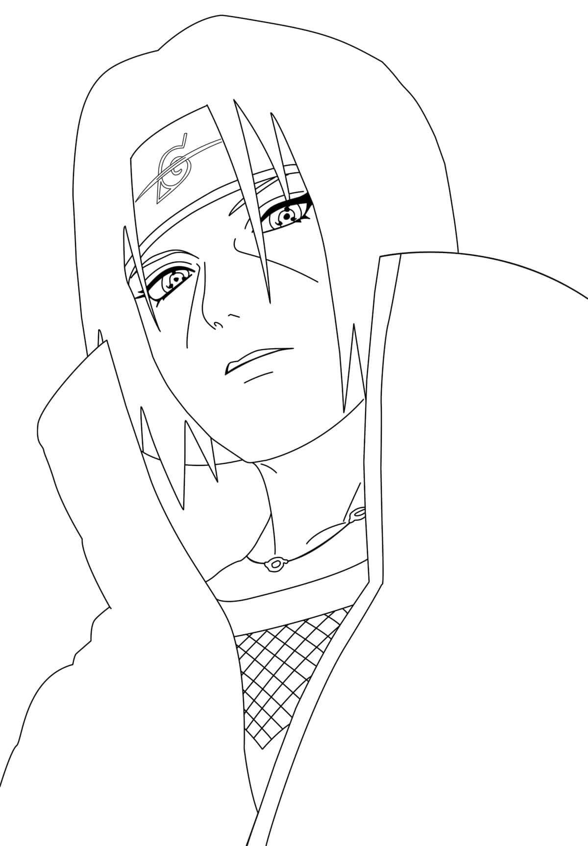 Uchiha Itachi Faccia da colorare