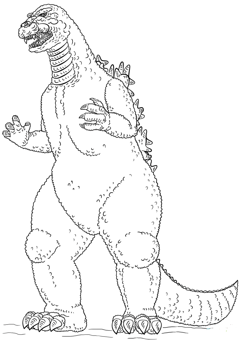 Godzilla da colorare