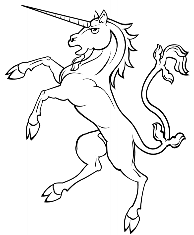 Unicorno Forte da colorare