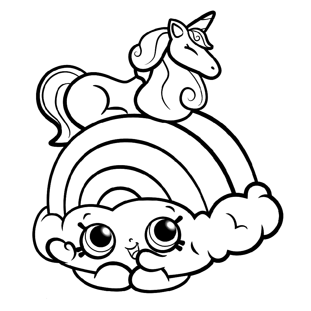 Unicorno Shopkin da colorare