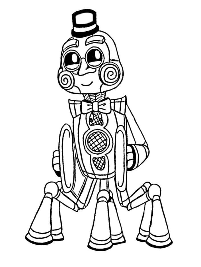 Uomo di musica FNAF da colorare