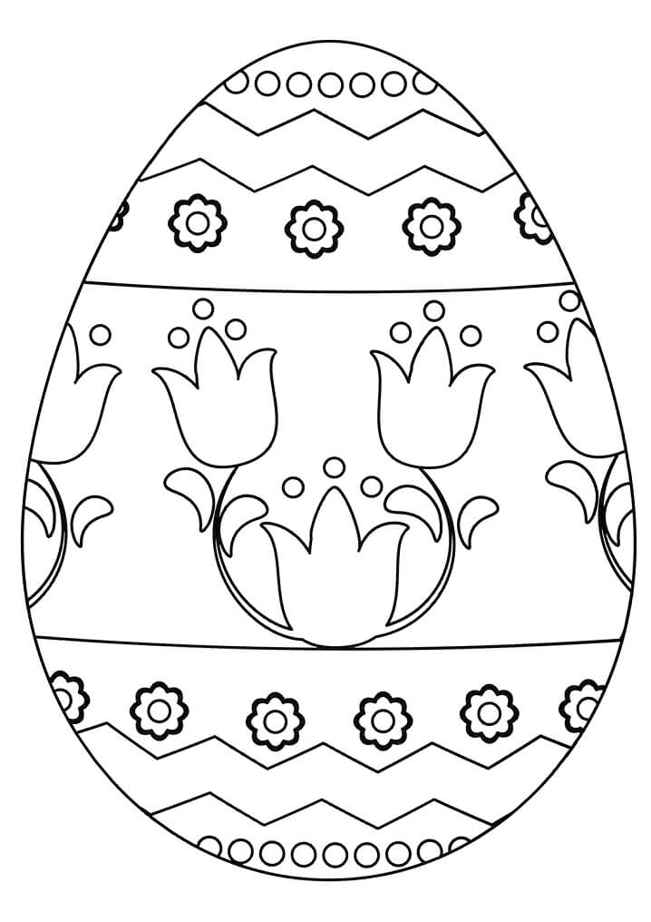 Uovo di Pasqua con dettaglio di fiori 