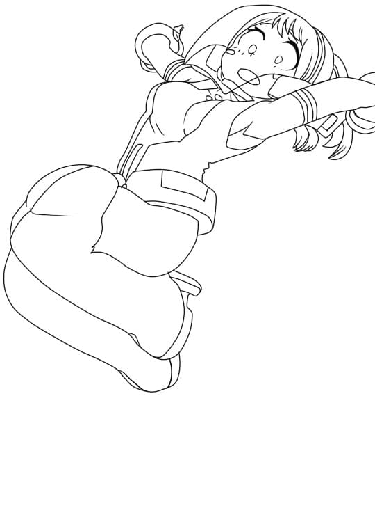 Uraraka Galleggiante da colorare