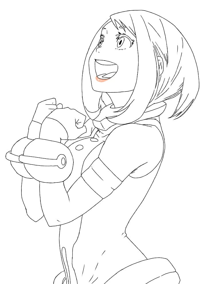 Uraraka Ochaco da My Hero Academia da colorare
