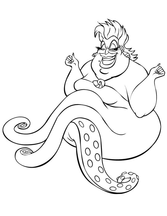 Ursula Disney Cattiva da colorare