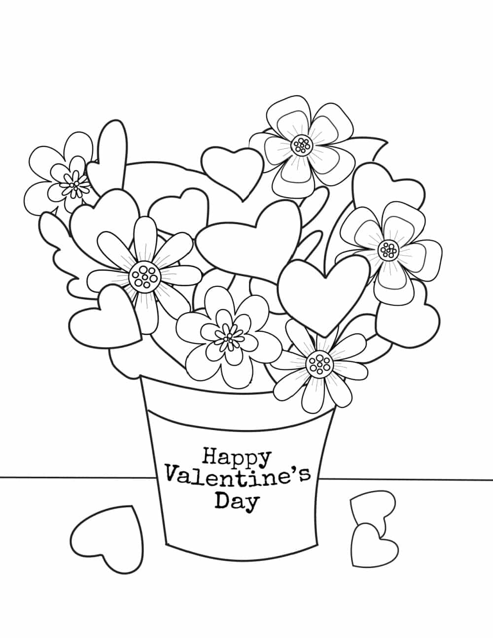 Vaso di Fiori in Buon San Valentino 