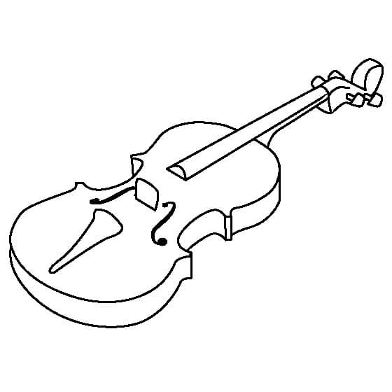 Violino Facile da colorare