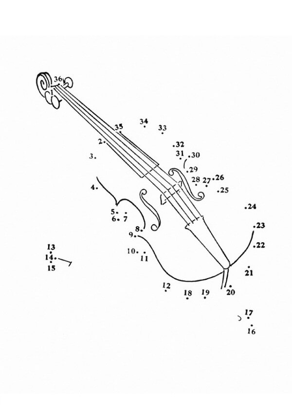 Violino Punto a Punti da colorare