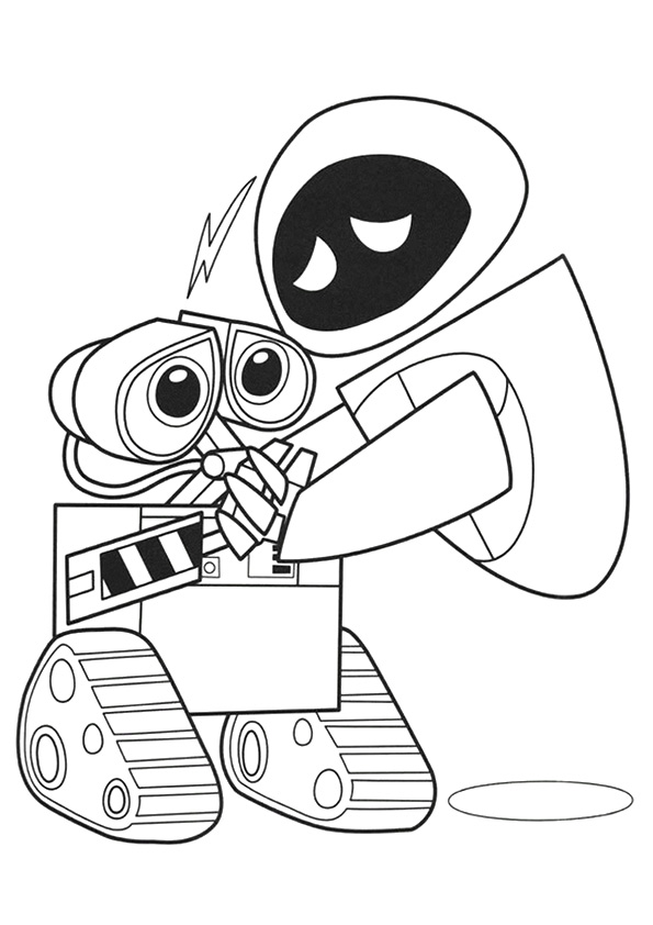 Wall E ed EVE da colorare