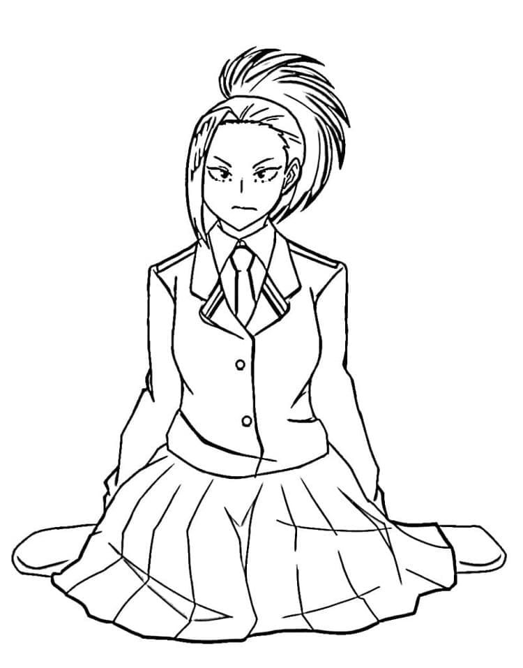 Yaoyorozu di My Hero Academia da colorare