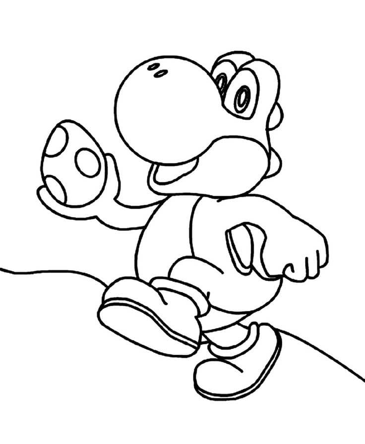 Yoshi immagine da colorare