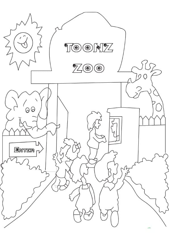 Zoo di Toonz da colorare