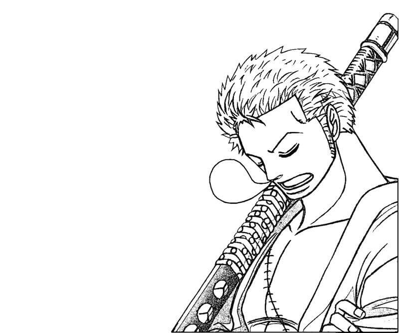 Zoro che Dorme da colorare