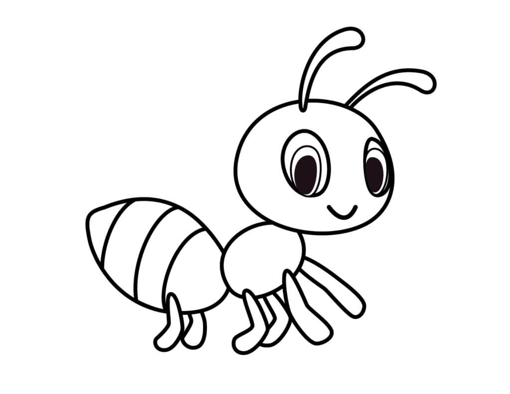 Adorabile formica da colorare