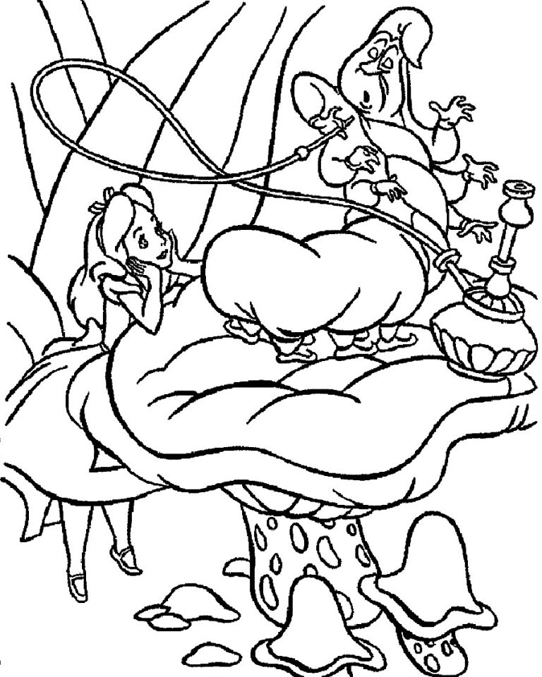 Alice in Wonderland Stampabile da colorare