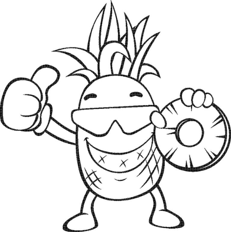 Ananas fantastico da colorare