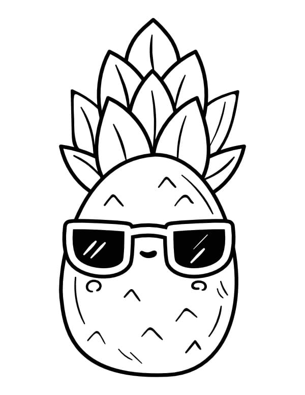 Ananas fresco da colorare