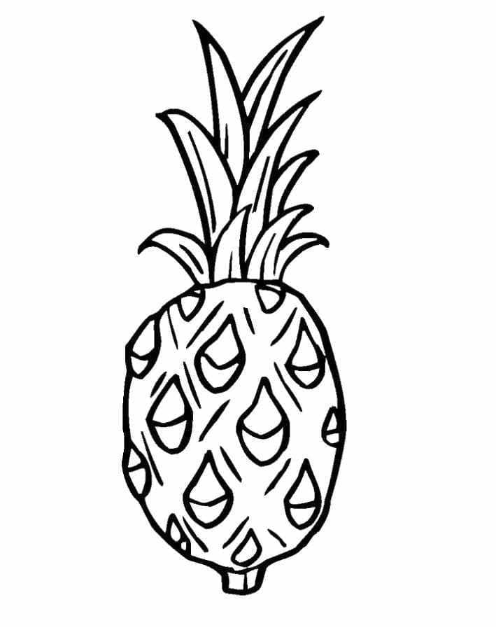 Ananas gratis per i bambini da colorare