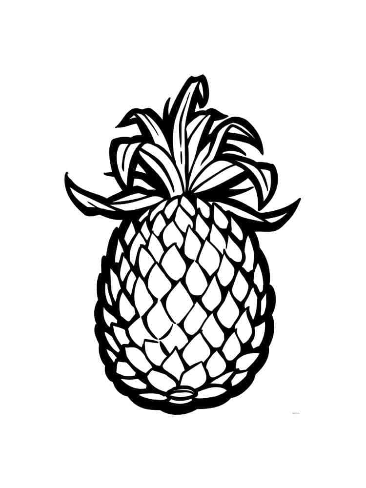 Ananas gratis da colorare