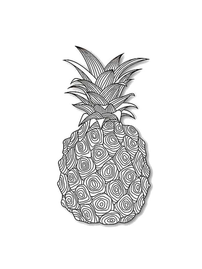 Ananas interessante da colorare