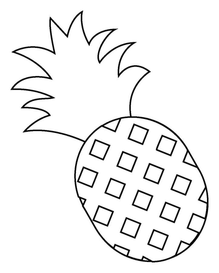 Ananas semplice da colorare