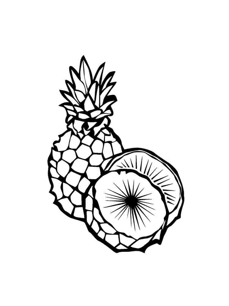 Ananas stampabile gratuitamente da colorare