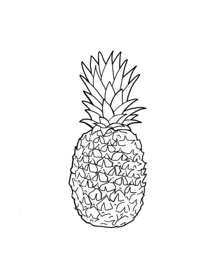 Ananas stampabile gratuito da colorare