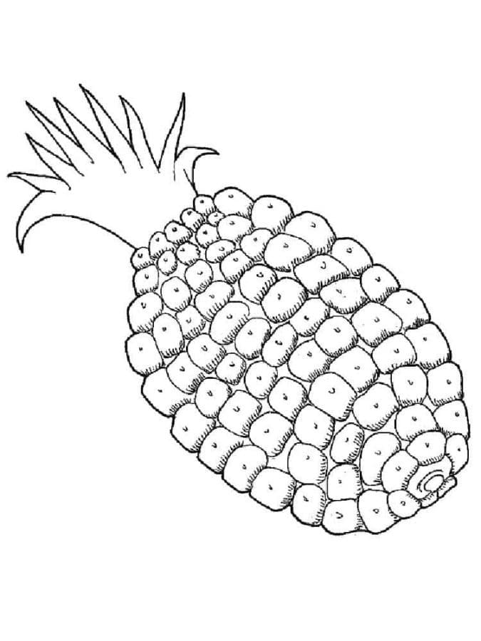 Ananas stampabile da colorare
