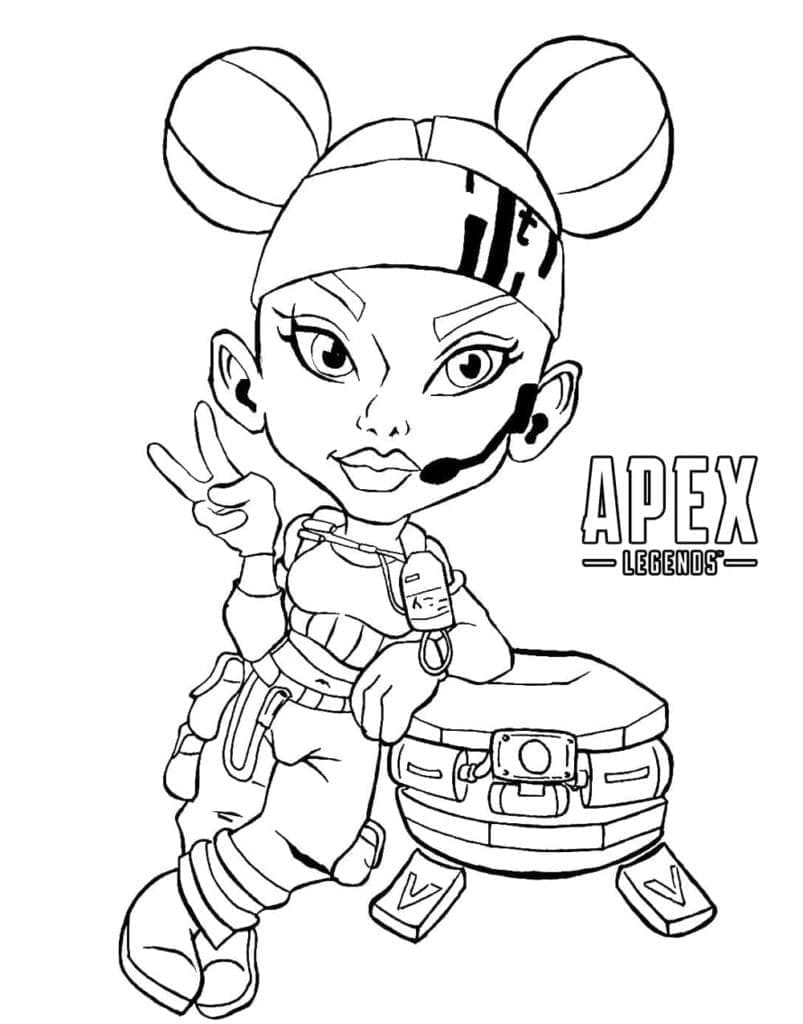 Apex Legends Chibi Lifeline da colorare