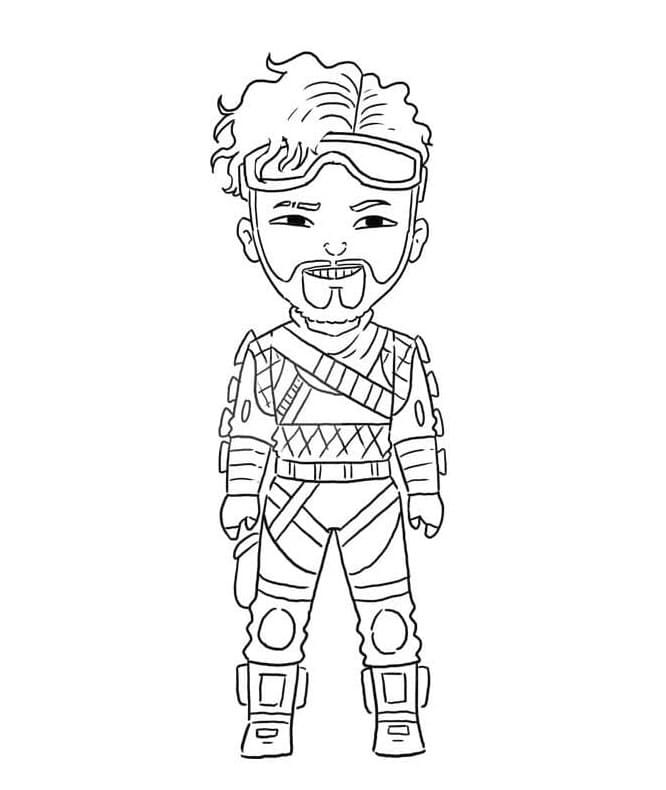 Apex Legends Chibi Mirage da colorare