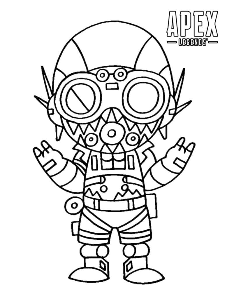Apex Legends Chibi Octane da colorare