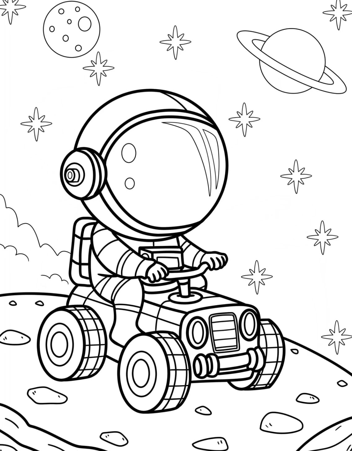 Astronauta Chibi da colorare