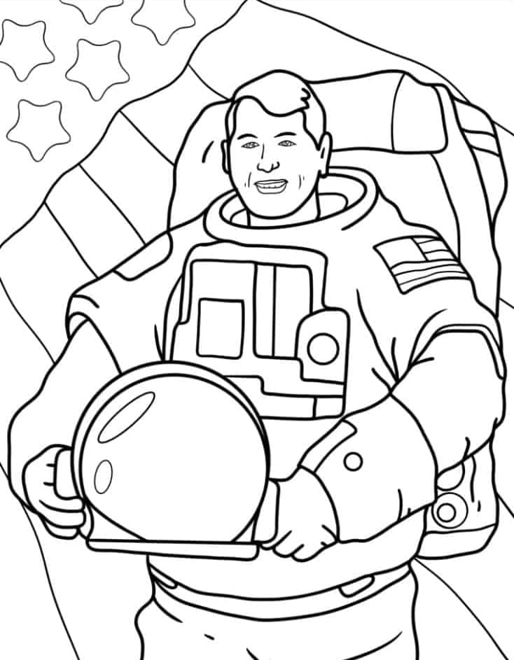 Astronauta della NASA da colorare