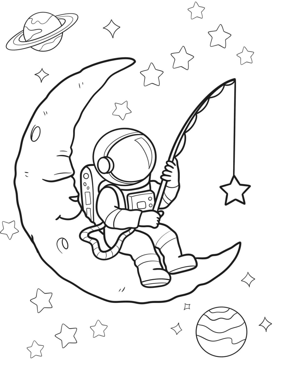 Astronauta pacifico da colorare