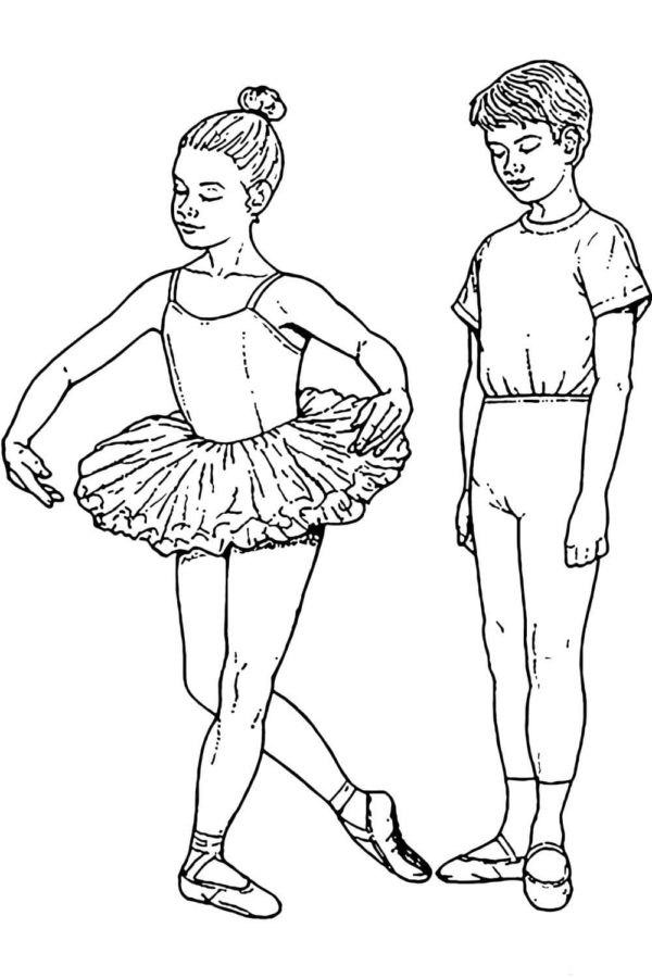 Balletto per bambini da colorare