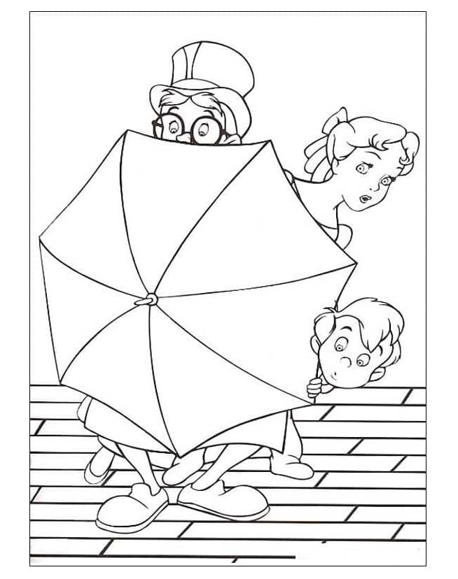Bambini di Peter Pan da colorare