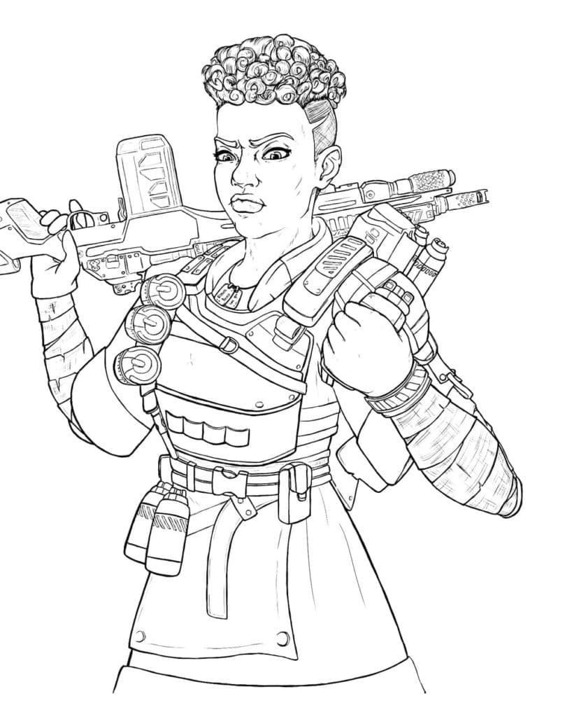 Bangalore da Apex Legends da colorare